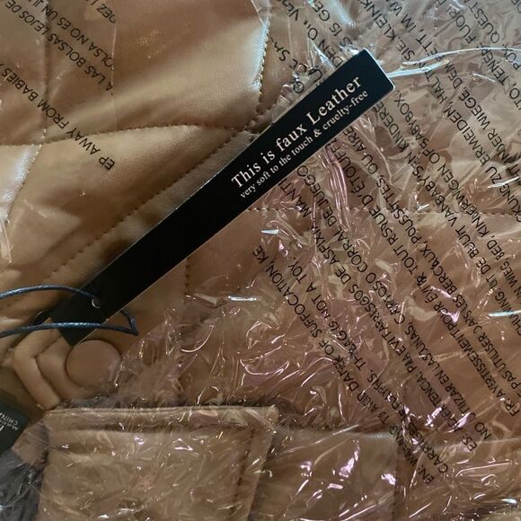 new leather effect quilted overshirt - Picture 6 of 13